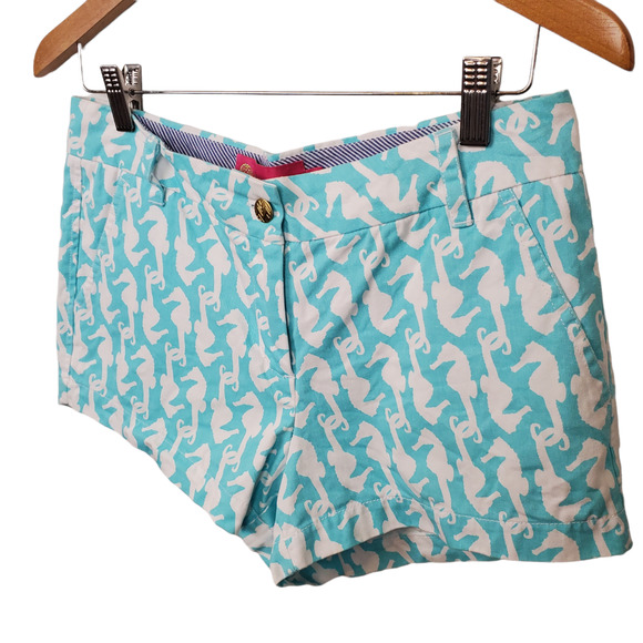 MACBETH | COLLECTIONS SEAHORSE NOVELTY PRINT 100% COTTON SHORT SHORTS SMALL - Picture 2 of 13